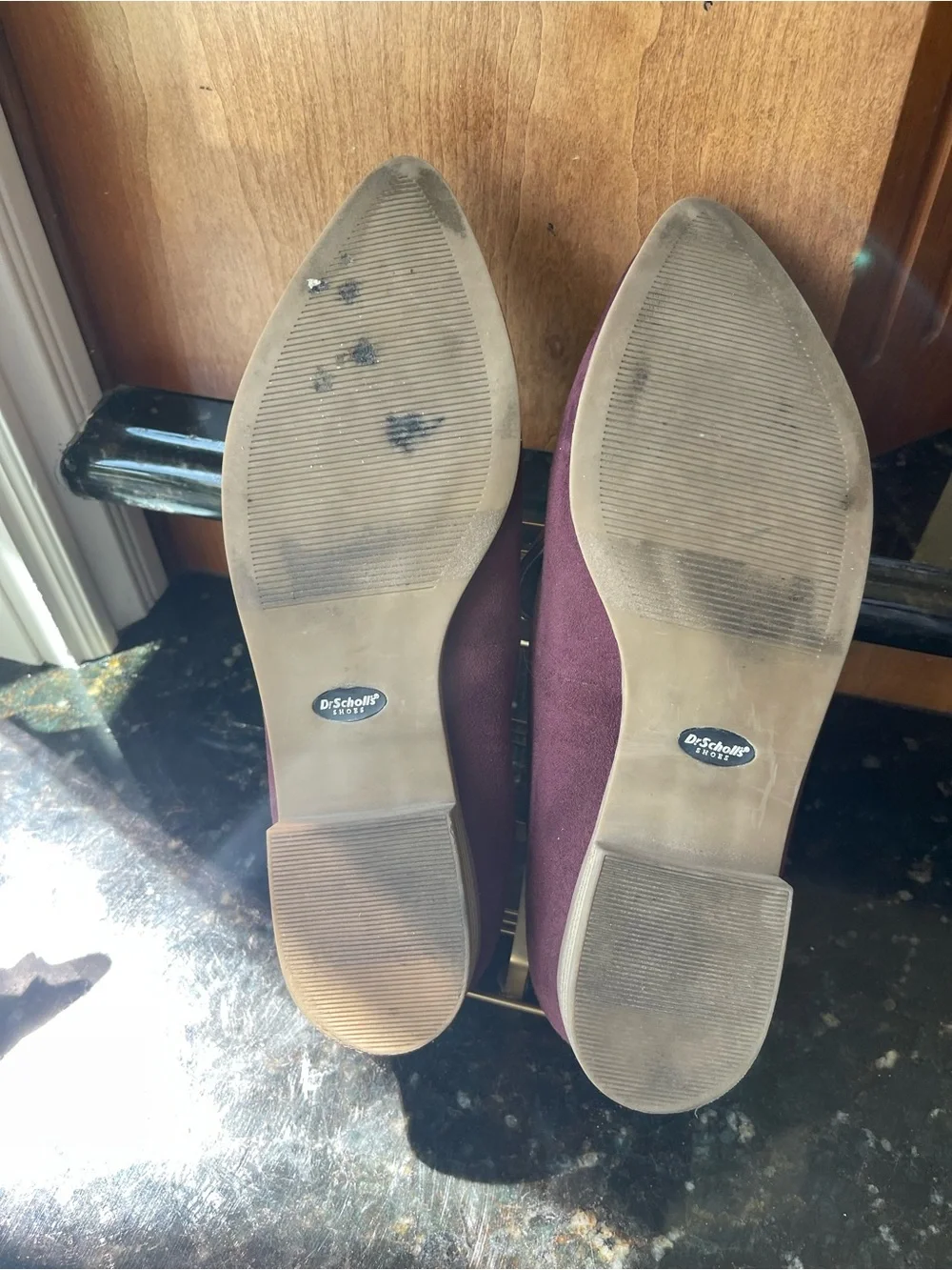 Dr. Scholl's BE FREE Wine Burgundy Pointed Toe Flats